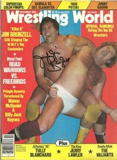 AM697  Jumping Jim Brunzell  signed Vintage Wrestling Magazine /COA