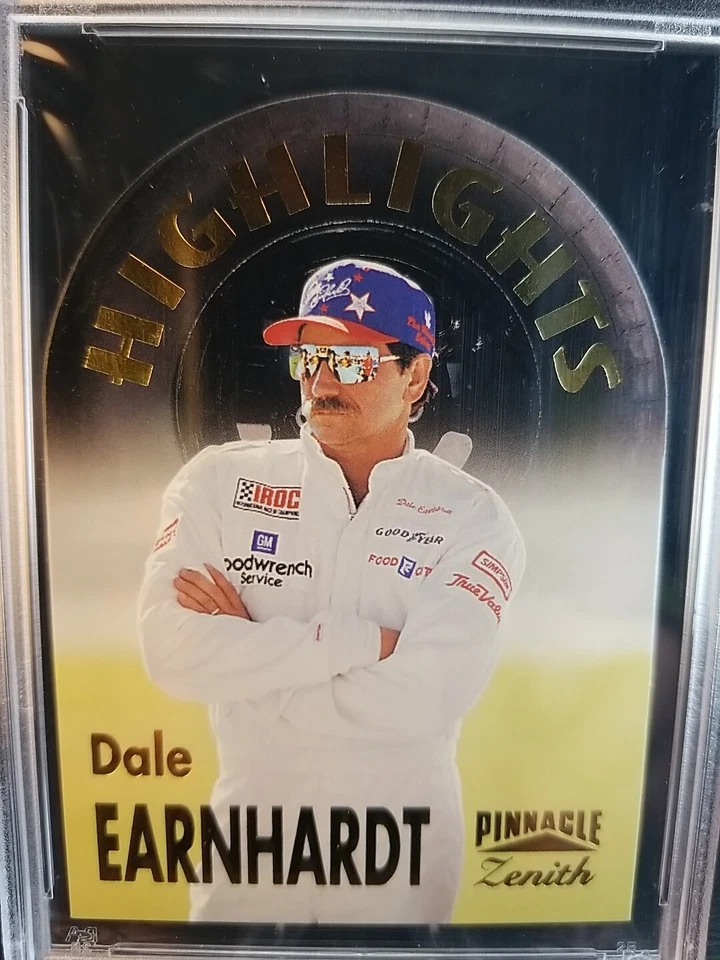 1996 PINNACLE ZENITH #1 DALE EARNHARDT HIGHLIGHTS DIE CUT PSA GEM MINT 10 POP 1 - Image 2 of 3