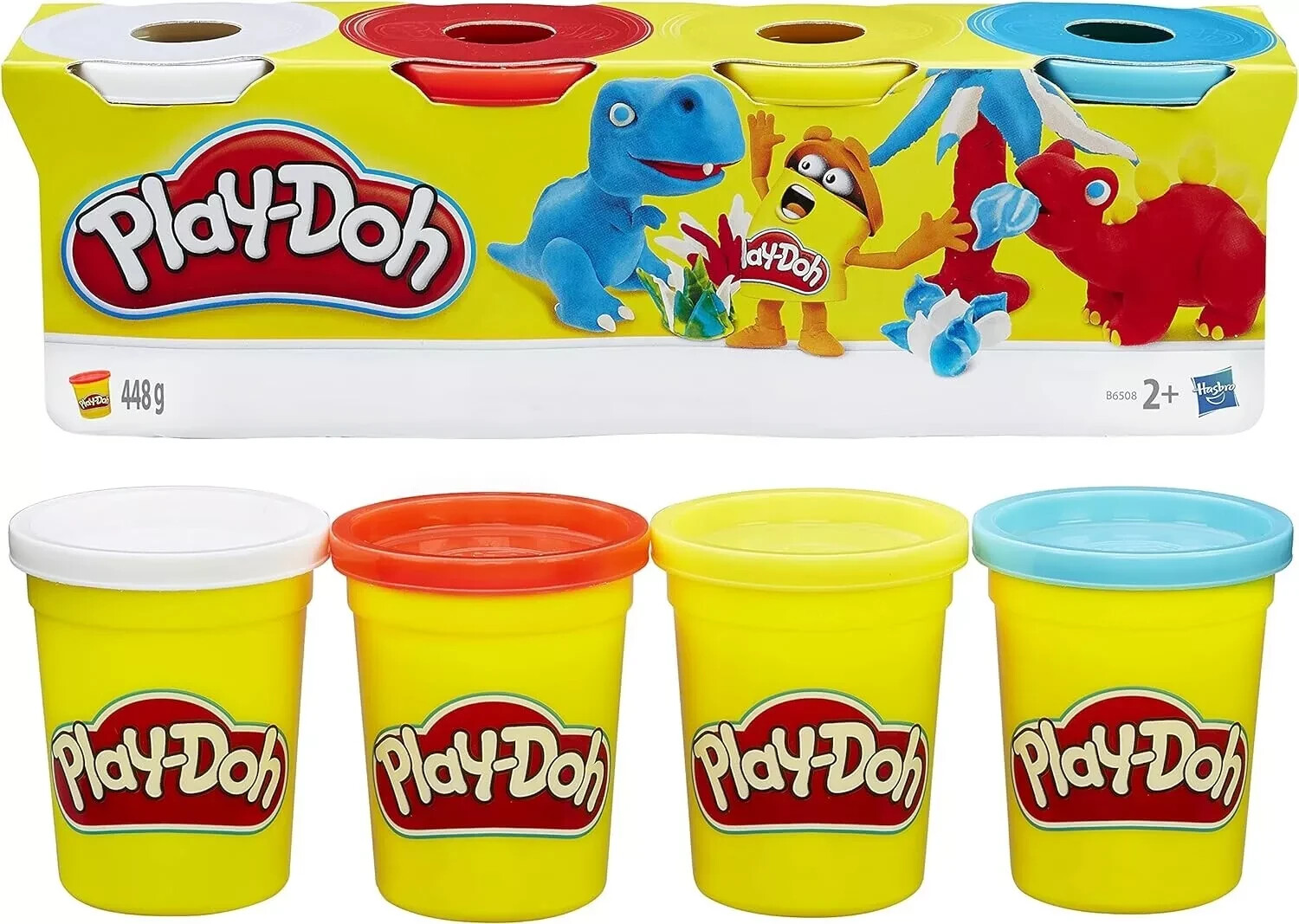 Пластилин Play-Doh 4 упаковки классических цветов - 16 унций 2390₽