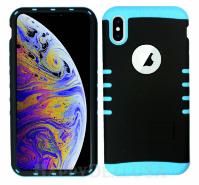 KoolKase Hybrid ShockProof Cover Case for Apple iPhone XS MAX - Matte BLACK (R)