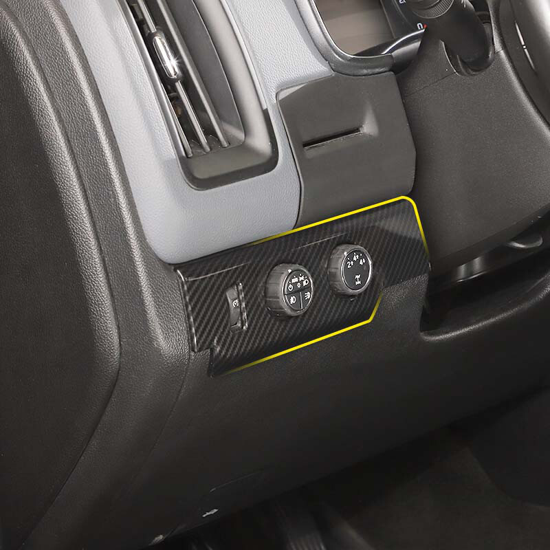 Carbon Fiber Headlight Switch Panel Trim Cover for Chevy Colorado/GMC