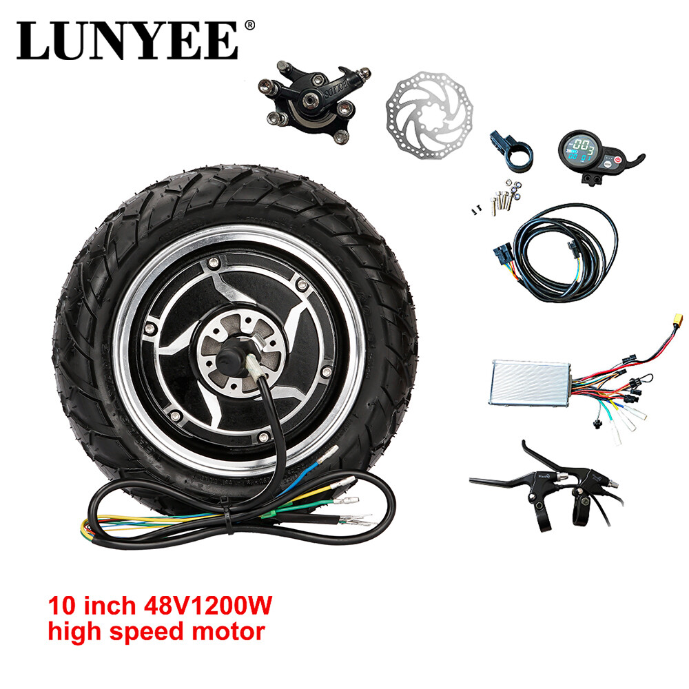 10 inch Hub Motor Kit Ebike Scooter 48V1200W Gearless Electric