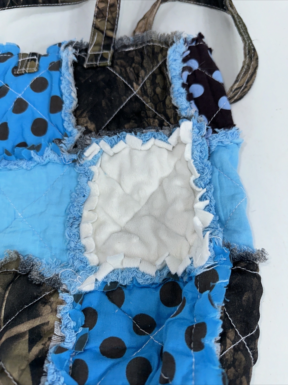 Multicolor Patchwork Quilted Shoulder Bag Peace S… - image 7