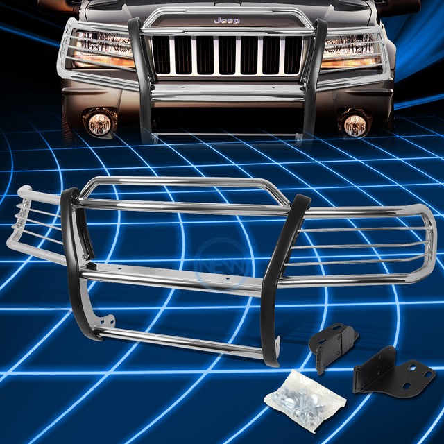 Chrome Brush Bumper Protector Grille Guard for 19992004 Jeep Grand