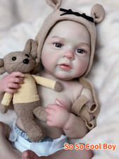 18-Inch Full Body Soft Silicone Vinyl Reborn Boy Doll - Handmade Birthday Gift