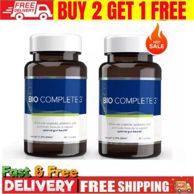 BIO COMPLETE 3 Capsules 60 Count NEW PreBiotic ProBiotic & PostBiotic