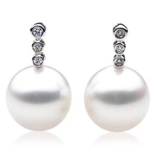 Pacific Pearls® 12 mm Australian South Sea Pearl Earrings Vintage Pearl Earrings