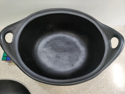 LA CHAMBA Colombiano Enorme Ovalado Arcilla HORNO HOLANDÉS Estofado Olla 16.5" - Imagen 7 de 22