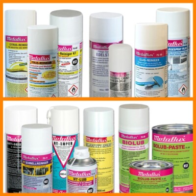 Metaflux Citrus Glas Edelstahl Gleitmetall Spray Reiniger Pflege Keramik Pasten
