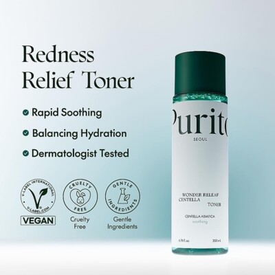 PURITO Wonder Releaf Centella Toner 200ml, Koreanische Kosmetik, Kbeauty, Probe