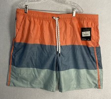 Eddie Bauer Volley Swim Trunk Comfort Liner 41 x 8 Men's XXL EMS3017 NWT Striped