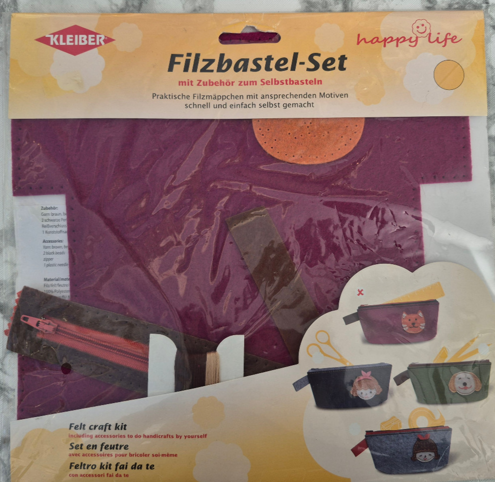 Kleiber happy life felt craft kit pencil case adult child beginner sewing kit