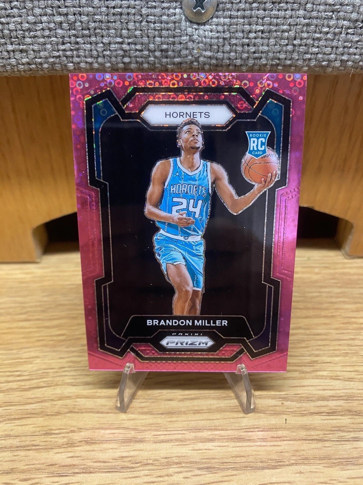 2023-24 Panini Prizm Fast Break Brandon Miller #152 Pink Disco Rookie RC /50