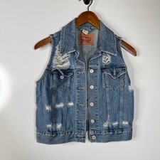 Levi's Distressed Denim Vest Size Xsmall