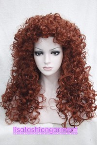 Women Wig Long Wine Red Curly Wig Tight Curls Natural Hair Wigs