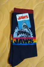 JAWS   MOVIE SHARK NAVY BLUE Socks Unisex Size 6.5-12 Crew NWT FREE SHIPPING 