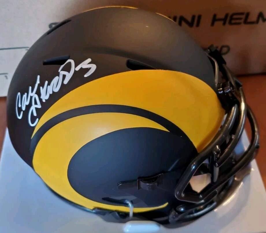Cam Akers Autographed Signed Los Angeles Rams NICE Rams Eclipse Mini Helmet BAS COA NFL 