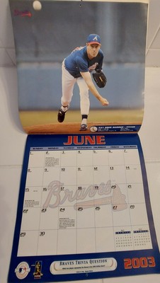 MLB ATLANTA BRAVES 2003 Team Calendar w/Pics, Stats & Trivia Questions |  eBay