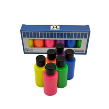 Fluoreszierende Acrylfarben Set 6x40 ml. NEON...