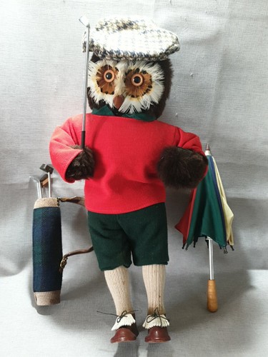 Owl Doll Vintage Jungle Toys of London Owl Golfer Doll Abercrombie Fitch - Picture 2 of 5