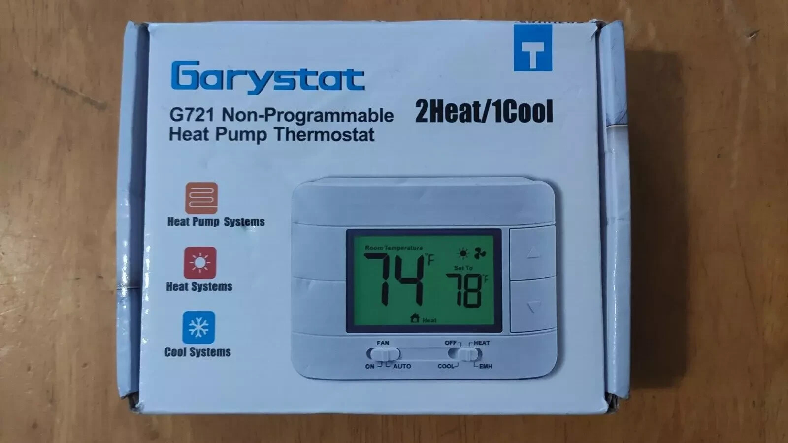 Garystat Thermostat Digital Non Programmable G721 - 2 Heat 1 Cool