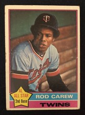 1976 Topps Baseball Card Rod Carew AL All Star 2nd Base #400 VG Range CF