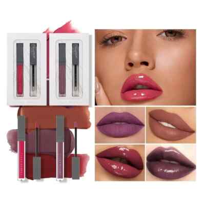  Velvet Matte Liquid Lipstick Lip Gloss Set Moisturizing Lip Oil Lipgloss Tint