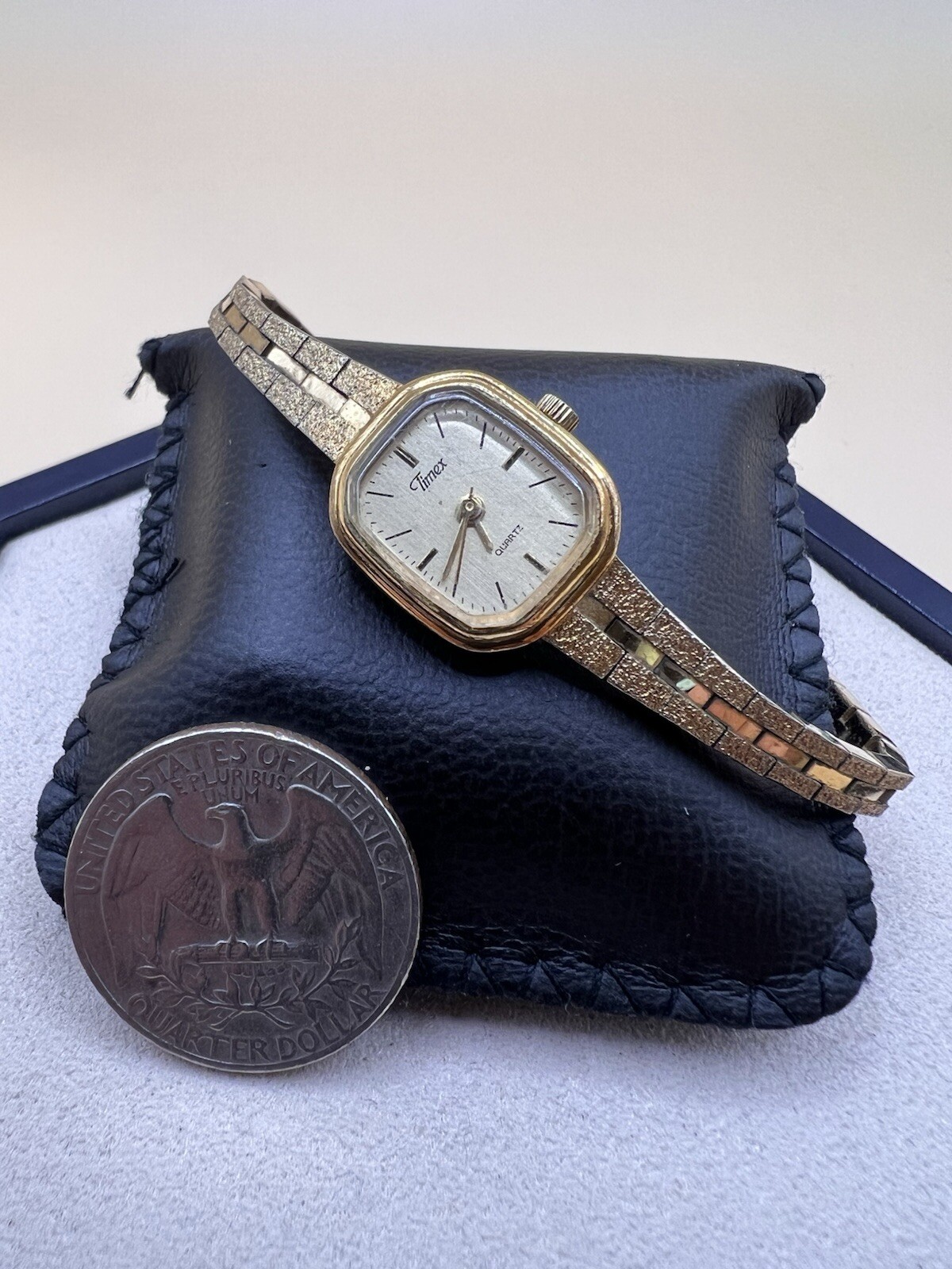 Vintage timex rectangular ladies watch 80’s Clasp… - image 6