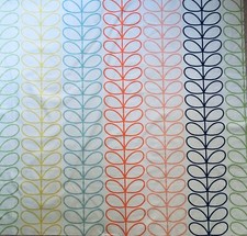 1M  x 1.1M W Orla Kiely Linear Stem Multi Stripe Lightweight Cotton Fabric New