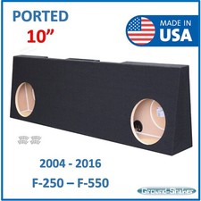 Fits Ford F250 Super Duty Crew-Cab 2004-2016 10" Ported Sub Box Sub Enclosure