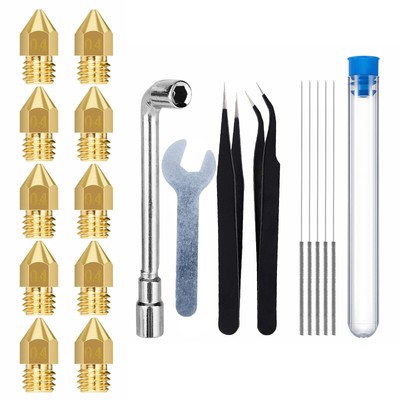 1 Set Kit 0.4mm 3D Printer Extruder Nozzle Cleaning Tool For CR-10/Ender 2 3