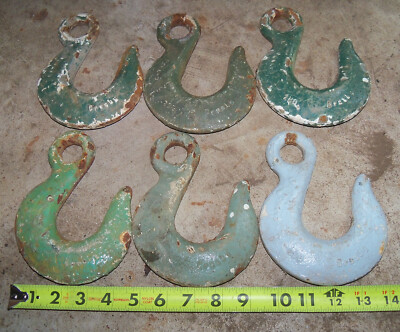 6 Eye Hoist Hook Set, Rigging Lifting Tow Pull Winch, 1/2, 2BB, Crosby