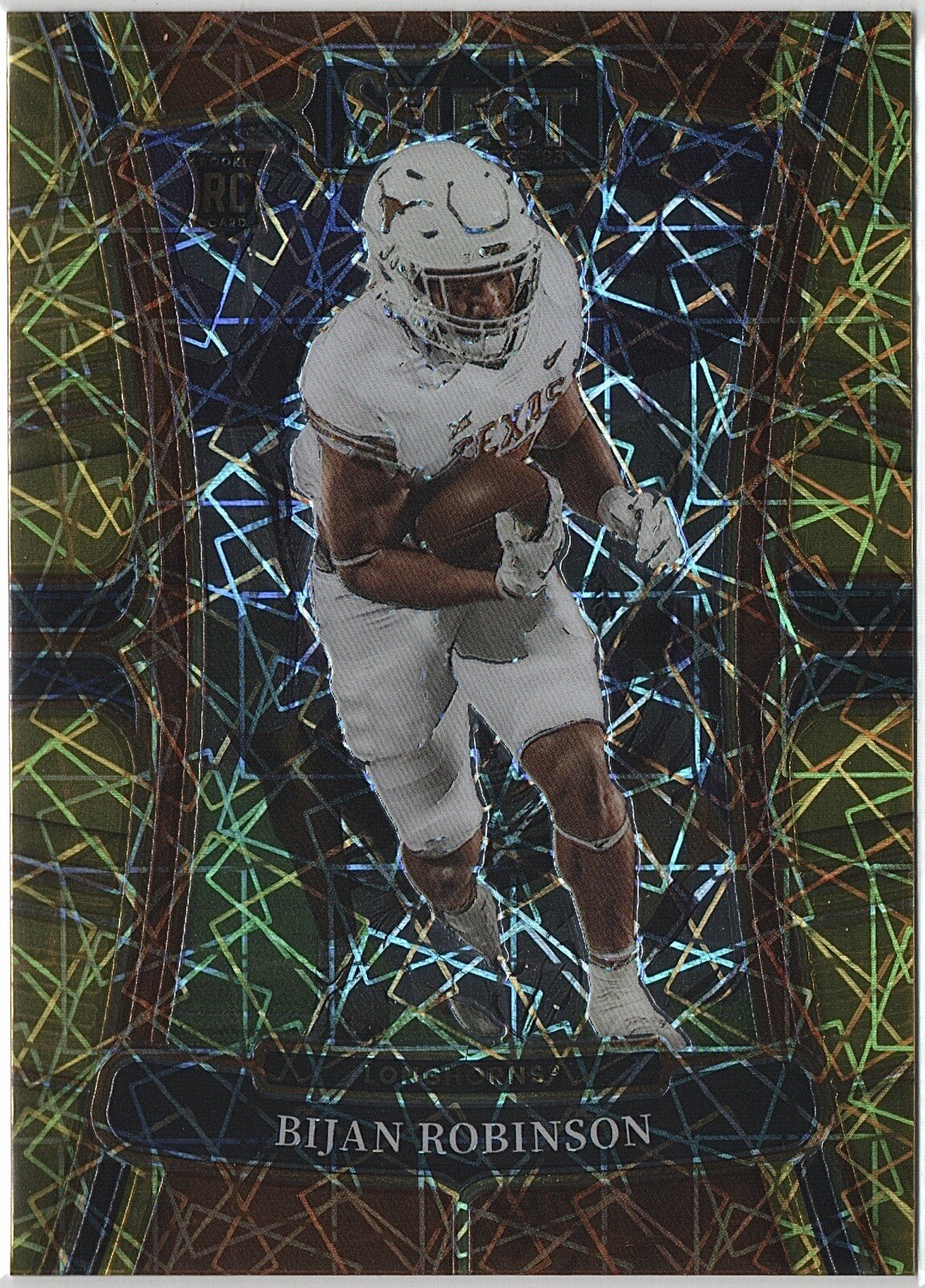 2023 Panini Select Draft Picks - Bijan Robinson #9 (Gold Lazer)