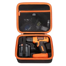 Tourmate Hard Travel Case for BLACK+DECKER 8V MAX* Cordless Drill with 43 Pie...