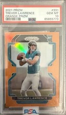 Trevor Lawrence 2021 Orange Prizm /249 - Rookie Card - PSA 10
