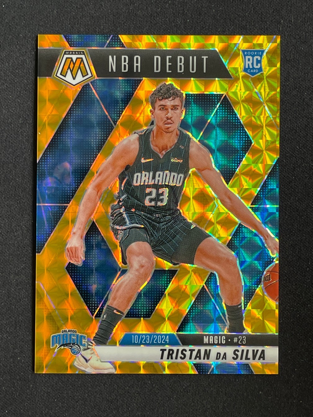 Tristan Da Silva 2024-25 Panini Mosaic RC NBA Debut Gold /10 #266