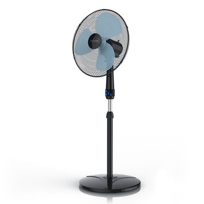 Brandson Standventilator 50W Standlüfter Höhenverstellbar Oszillation Schwarz