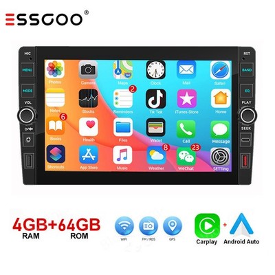 8'' 4+64G Android15 Carplay Car Radio Stereo GPS BT IPS Touch Screen Double 2 DIN