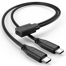 USB C Splitter 1 in 2 Out, USB Type C Splitter, USB C Female to Dual Type C Male