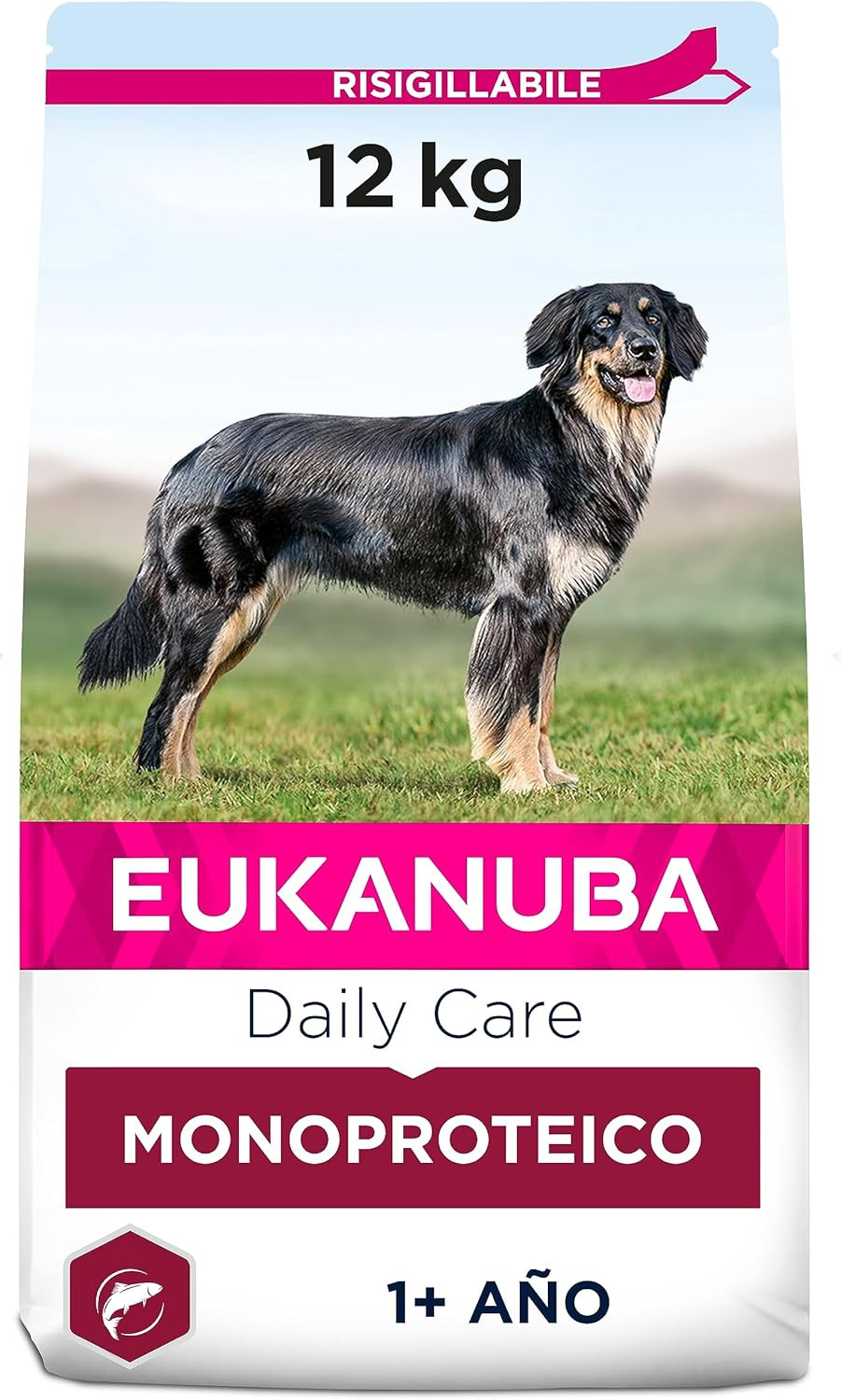 Daily Care, Alimento Secco per Cani Adulti - Monoproteico Al Salmone 12KG