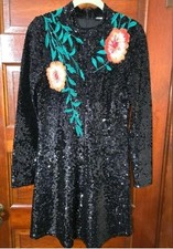 Giani Bini Floral Embroidered Sequin Women's Dress