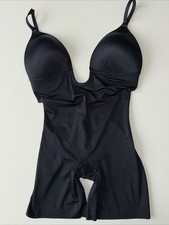 Spanx 10157R Women's Black Suit Your Fancy Plunge Bodysuit Shapewear Size M