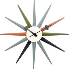 George Nelson Sunburst Wall Clock Multi Color Reproduct Design Furniture New