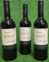 (8,67€/L) 3X Wein Genuss Merlot Rotwein Trocken 0,75L Liter Flasche Versand0€