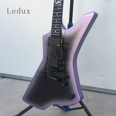 Electric Guitar Purple Solid Mahogany Body&Neck HH Pickups 6 Strings in stock