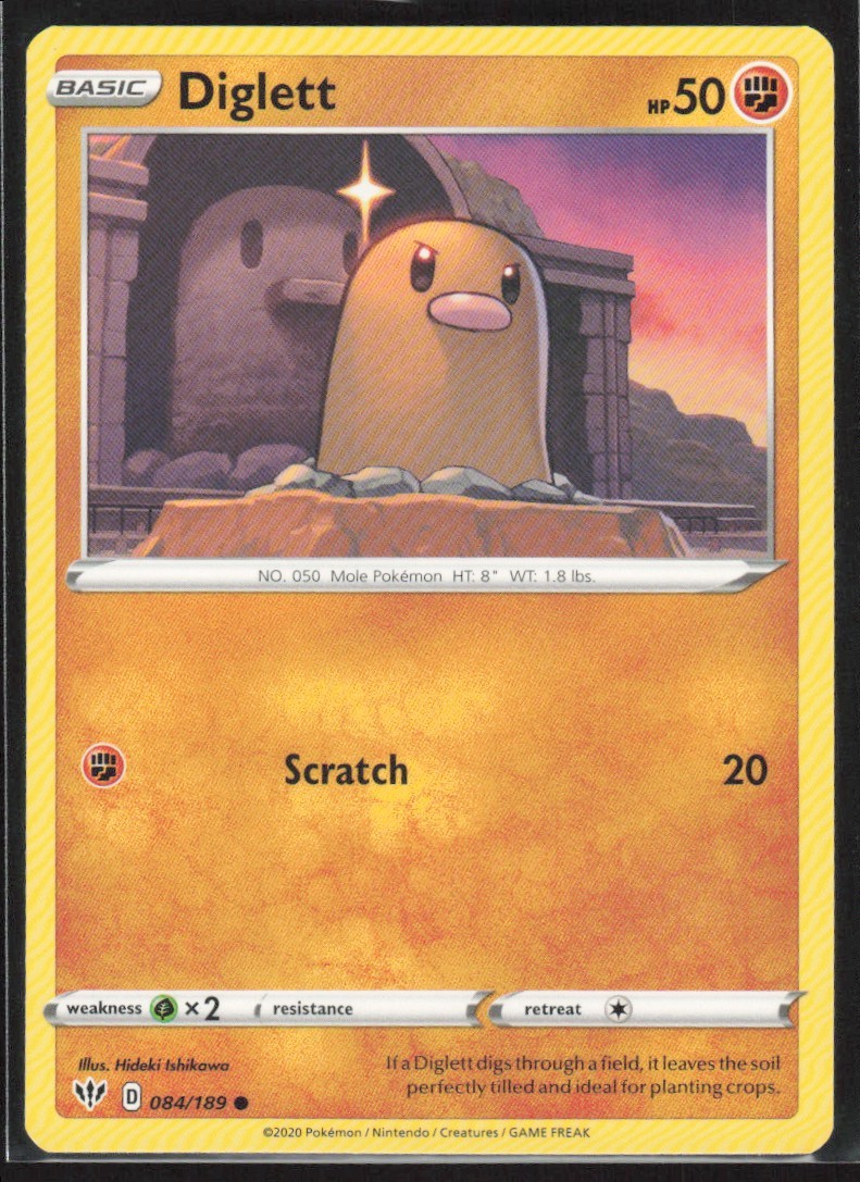 2020 Sword & Shield - Darkness Ablaze Diglett Basic/Common #84