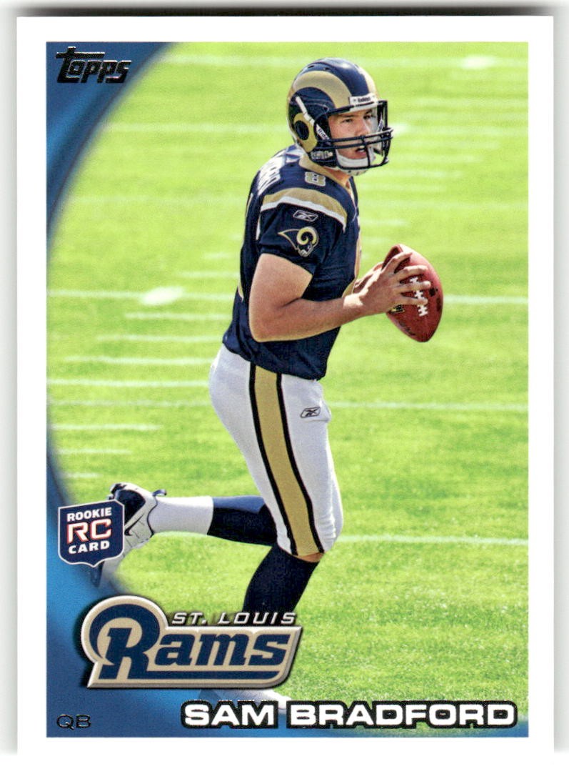 2010 Topps #300 Sam Bradford Rolling out pose factory set