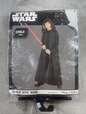 Disney Star Wars Black Sith Robe Costume Halloween Fits Up To Size 10 Hooded