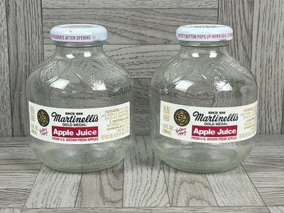 Martinelli's Apple Juice - 2 x LEERE Flaschen - 10 Oz Glasflaschen - USA