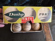 Vintage 1971 Dunop Fort LTA official tennis balls and box